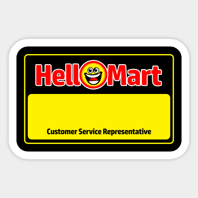 HelloMart Nametag Sticker by Attention HellMart Shoppers!